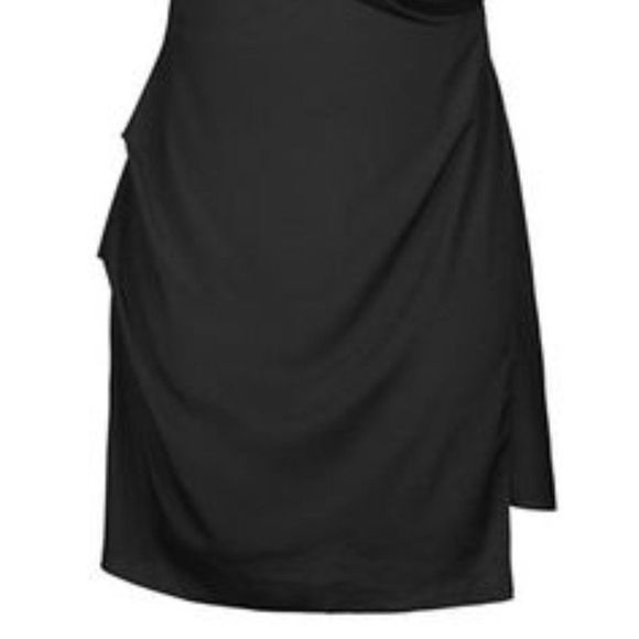 City Chic Elegant Black Asymmetrical Dress - Picture 3 of 16
